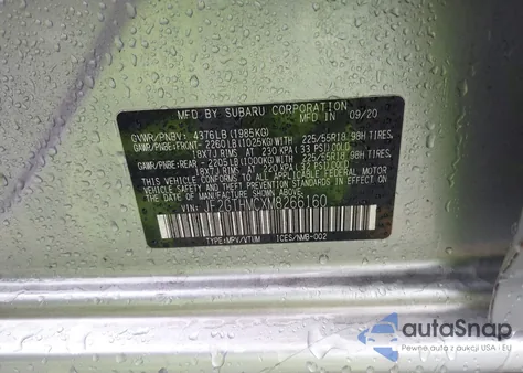 2021 Subaru Crosstrek Limited из США, поврежденный, VIN JF2GTHMCXM8266160